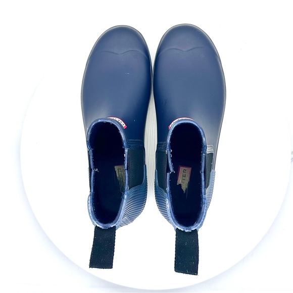 Hunter Mens 2-Tone Original Chelsea Rain Boots 8 EUC - Picture 6 of 15